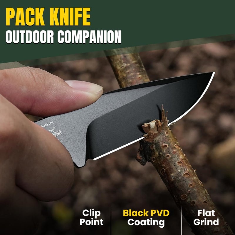 KIZER Muskrat Fixed Blade Knife, 3.15 In D2 Neck Knife Argyle Pattern G10 Handle Fixed Blade EDC Knives for Men Women, Outdoor Hunting Hiking Survival Camping Knives 1064A1 - Image 2